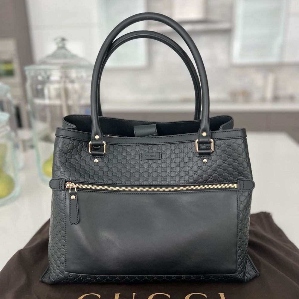 New Gucci Microguccissima Large Shoulder Bag/Tote
